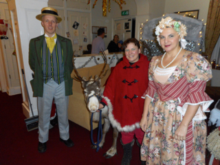The Bold
                  Balladiers with live reindeer Wigginton, York
